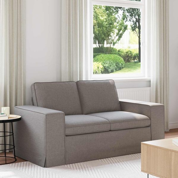 Moderne Sofa, Couch Wohnzimmer Taupe 162 x 80 x 82 cm Stoff