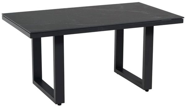 Lesli Living Gartentisch Loungetisch hoch anthrazit/schwarz 140x80x67cm