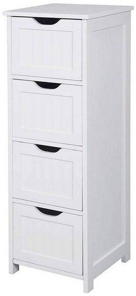 Badschrank mit 4 Schubladen Modell 'Lena' weiß