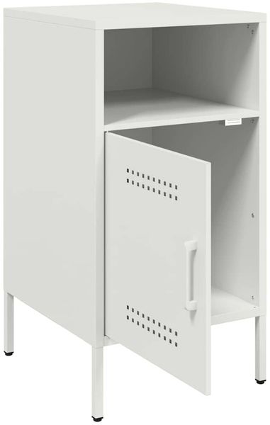 vidaXL Nachttische 2 Stk. Weiß 36x39x68 cm Stahl 843077 Bild 9
