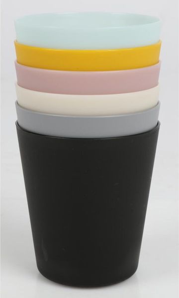 BURI Kunststoffbecher 6er Set 265ml Mehrweg Party Cocktail Wasser Bier Plastik