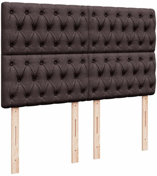vidaXL Boxspringbett mit Matratze Dunkelbraun 140x190 cm Stoff 3294361 Bild 11