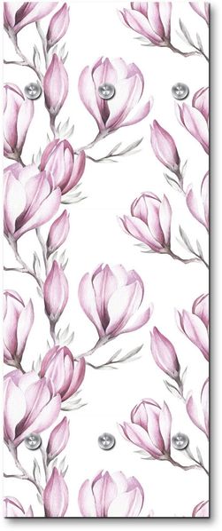 Queence Garderobe - "Cherry B." Druck auf hochwertigem Arcylglas inkl. Edelstahlhaken und Aufhängung, Format: 50x120cm