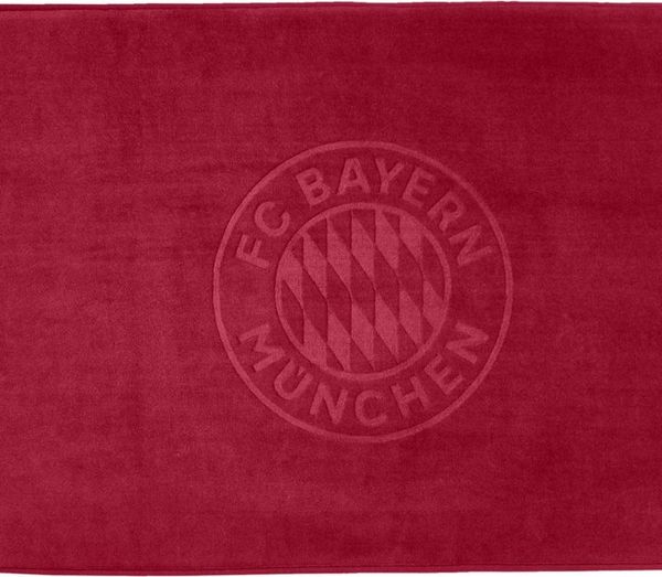 FC Bayern München Badematte FC Bayern München I Badteppich 50x80 cm I Badvorleger I Bordeaux, Baumwolle