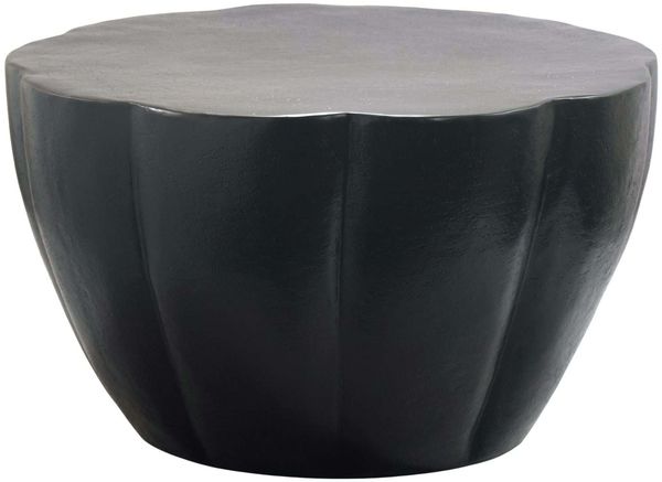 Couchtisch Aluminium 60cm Blütenform Schwarz - Runder Wohnzimmertisch - Design Sofatisch - Moderner Loungetisch - Beistelltisch Wohnzimmer Handmade