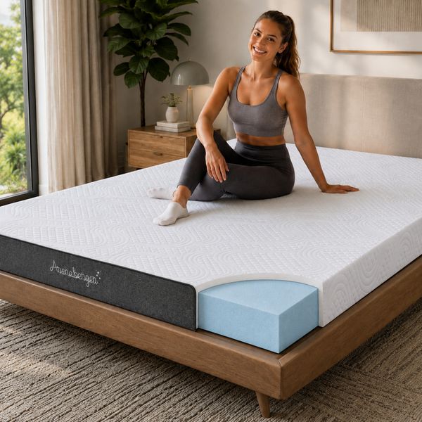 ARENSBERGER ANNA, Gelschaum Matratze 90x200 cm – 13 cm NANOCELL® Gel-Schaum – H3 Härtegrad – Atmungsaktiv – Abnehmbarer Bezug 240g/m²
