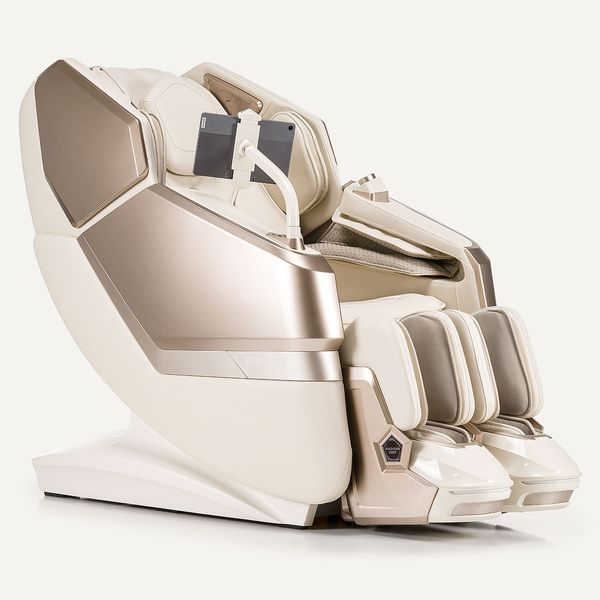 Massagesessel iRest Eagleton - creme-gold, Heizfunktion, Fussmassage, Magnetfeldtherapie, Massagesystem: XD FLEX + 3D