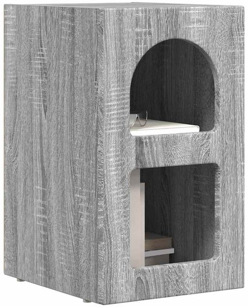 vidaXL Nachttisch ELST 2 Stk. Graues Sonoma 29,5 x 33,5 x 50 cm 891237 Bild 3