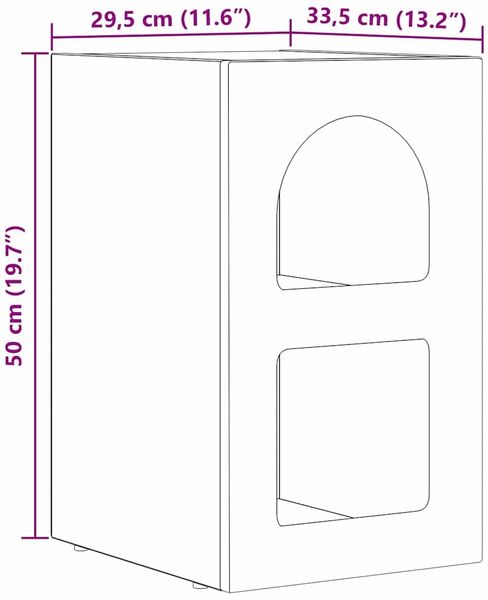 vidaXL Nachttisch ELST 2 Stk. Graues Sonoma 29,5 x 33,5 x 50 cm 891237 Bild 12