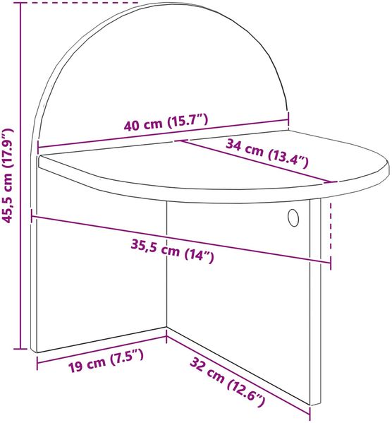 vidaXL Nachttisch 2 pcs Sonoma-Eiche 40 x 35,5 x 45,5 cm Holzwerkstoff 8001136 Bild 10