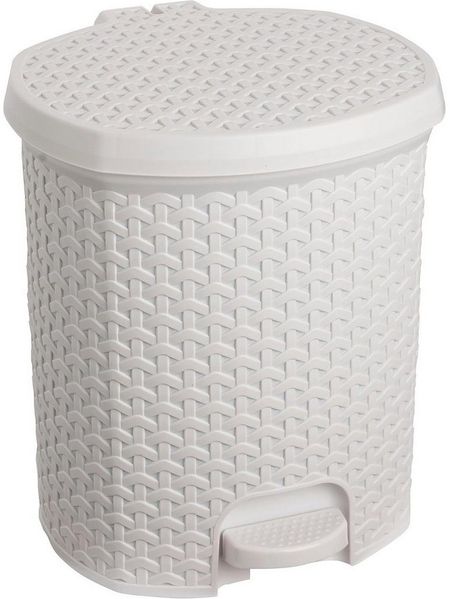 keeeper Mülleimer Papierkorb mit Pedal und Deckel 11L, Abfalleimer