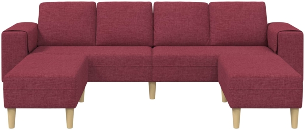 vidaXL Sofa Set, Stoff weinrot