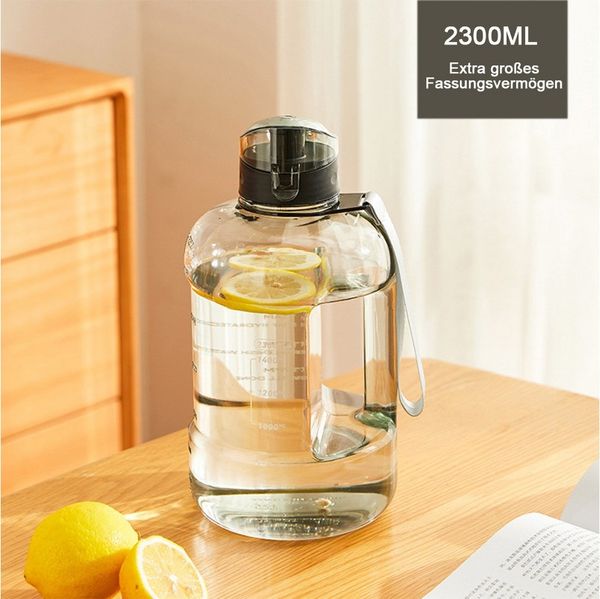 TUWENA Trinkflasche 2,3-L-Wasserflasche mit großem Fassungsvermögen, Sport-Wasserflasche
