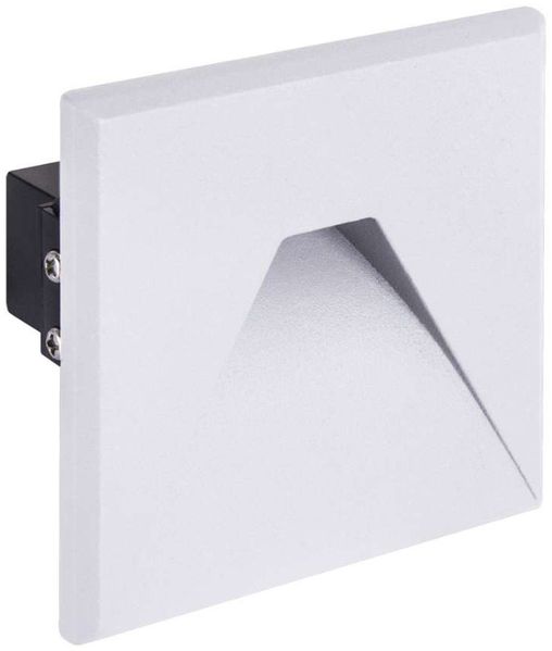 LED Einbau-Stufenleuchte Unterputzmontage als Wandleuchte für Außen- und Innenbereiche in weiß Eckig|85 x 85 x 59 mm (LxBxH)|Neutralweiß
