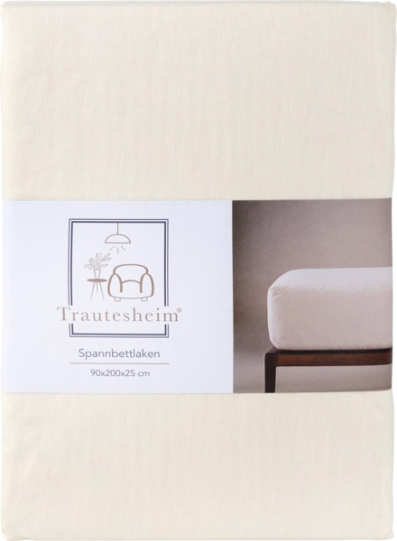 Trautesheim Spannbettlaken 90 x 200 x 25 cm, beige