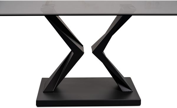 Couchtisch >Tara< in schwarz, Metalls/MDF/Glas - 122x46x61cm (BxHxT)