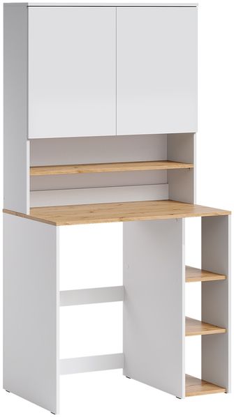 Waschmaschinenschrank Viktor Weiß/Artisan-Eiche 93.6 x 88.2 cm 2 Teile mit Regal Vicco