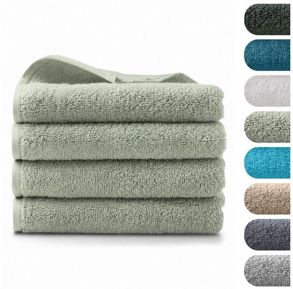 BARBONS Badetücher Duschtücher Set, Handtücher 4-tlg 70x140cm Badetuch, Handtuch, (4-St), Walkfrottee, 100% Baumwolle, saugstark, weich