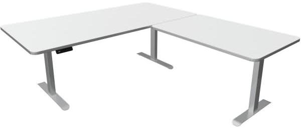 Kerkmann Schreibtisch Sitz-Stehtisch Move 3 Premium 200x100x72-121cm inkl. Anbautisch 120x80cm elektr. höhenverstellbar mit Memoryfunktion Weiß