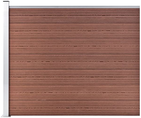 vidaXL Zaunelement WPC 175x146 cm Braun 148981