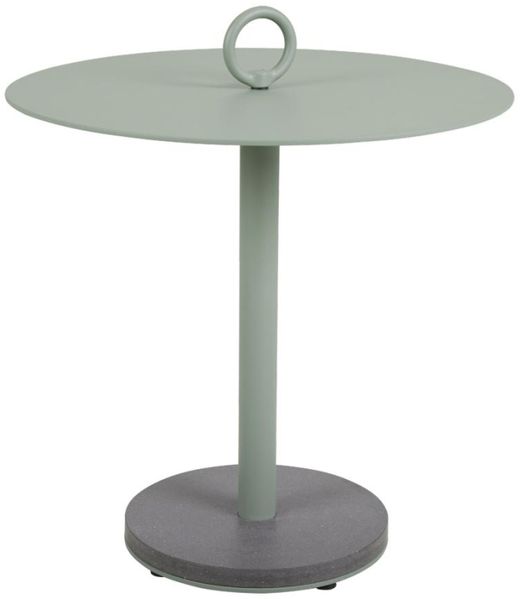 Gartenbeistelltisch Niobe aus Aluminium, modern, rund, grün, Ø 50 cm, pulverbeschichtet