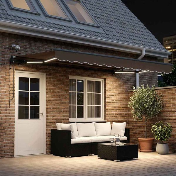 vidaXL Markisenstoff Taupe 500 x 300 cm Polyester 3426344