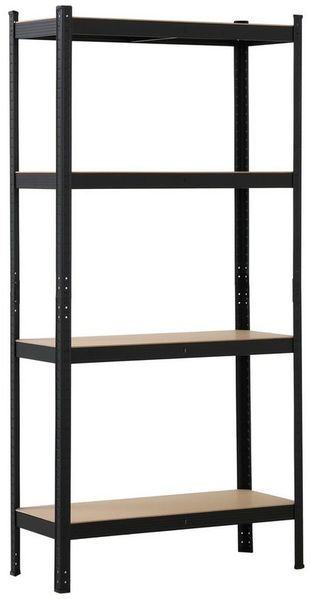 SCHULTE Regalwelt Schwerlastregal CHULTE Regalwelt, 4 MDF-Böden, 180×90×35 cm, 120 kg/Boden, schwarz