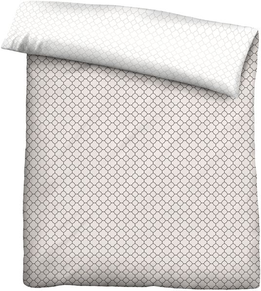 biberna 0636045 Mako-Satin Bettwäsche GRAFIK - MIX & MATCH, taupe, 1x 200x200 cm + 2x 80x80 cm