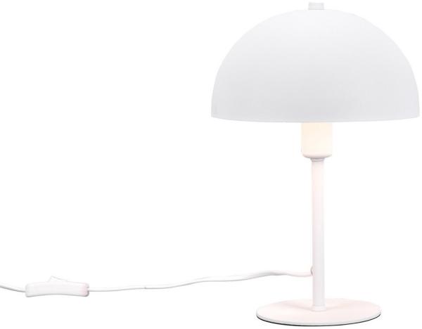 Kleine LED Tischleuchte aus Metall Weiß in Pilzform, Höhe 30cm