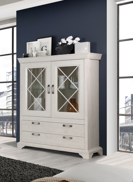 Vitrine KASHMIR in Pinie weiß