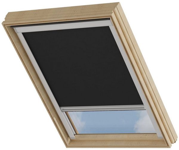 Dachfensterrollo Verdunklungsrollo Schwarz - Verdunklung - Kompatibel mit VELUX U08, Cocoon Home, verdunkelnd, Thermobeschichtet, Einfache Montage, 100% Verdunkelnd, Stufenlos