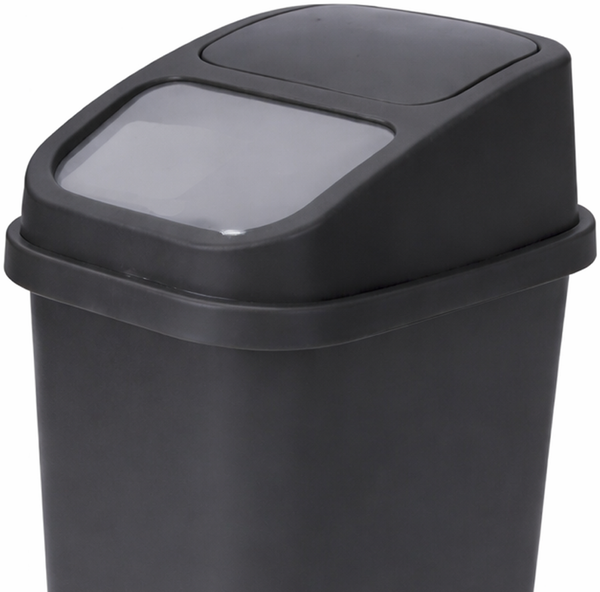 Waste Bin Mülleimer Kosmetikeimer Bad Schwingdeckel 5L Anthrazit
