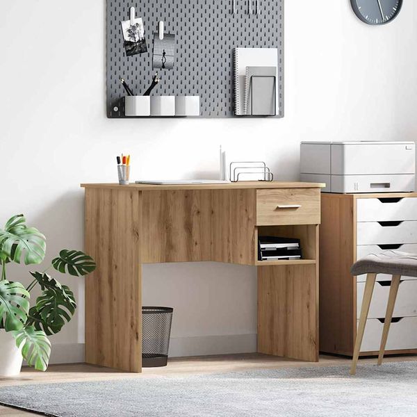 vidaXL Schreibtisch Artisan-Eiche 90 x 49 x 75 cm Holzwerkstoff 869273