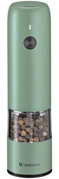 Pfeffermühle Salz- Gewürzmühle USB elektrisch 14cm ZASSENHAUS Köln grün 033151