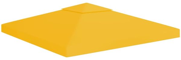 vidaXL Pavillon-Dachplane mit Kaminabzug 310 g/m² 3x3 m Gelb 312073