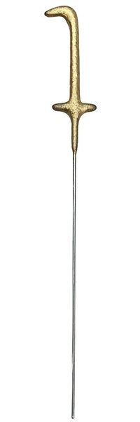 partydeco Tortenstecker, Wunderkerze Geburtstag 15cm Zahl 1 Gold 1 Stück
