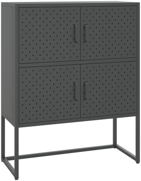 vidaXL Highboard Anthrazit 80 x 35 x 100 cm Stahl