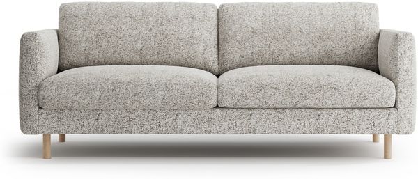 Micadoni Sofa Eden 3-Sitzer Strukturierter Stoff Beige Melange