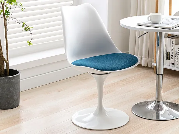 Vente-unique - XAFY Stuhl Plastik BlauWeiß - B 56,5 cm x H 82 cm x L 49 cm