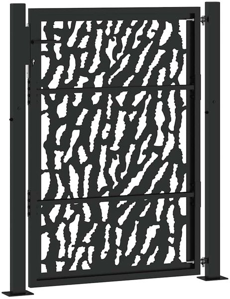 vidaXL Gartentor Schwarz 100x125 cm Stahl Trace Design 4100980 Bild 6