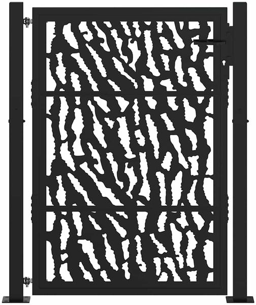 vidaXL Gartentor Schwarz 100x125 cm Stahl Trace Design 4100980 Bild 3