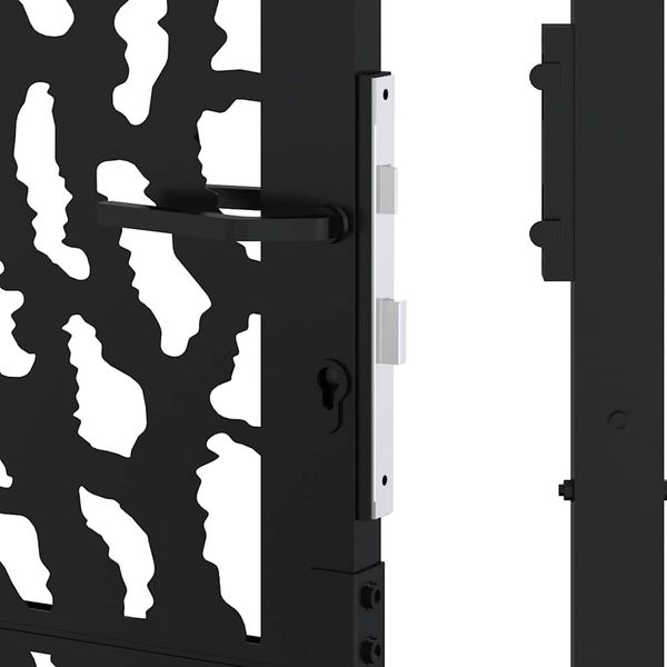 vidaXL Gartentor Schwarz 100x125 cm Stahl Trace Design 4100980 Bild 8