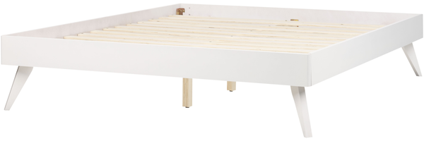 Bett mit Lattenrost BERRIC 160 x 200 cm Holz Weiß Bild 4