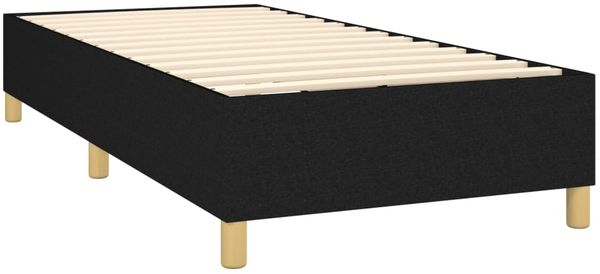 vidaXL Boxspringbett mit Matratze Schwarz 80x200 cm Stoff, Härtegrad: H2 [3142291] Bild 4
