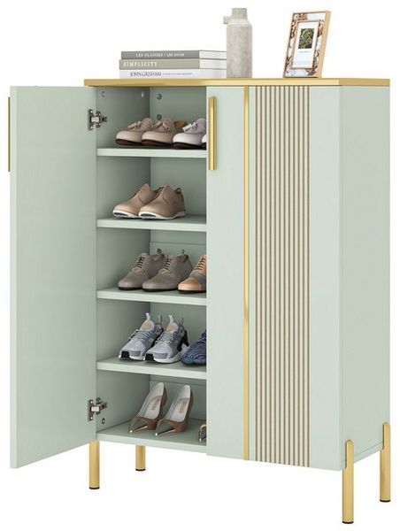 Tribesigns Schuhschrank mit Türen, 6-Tier-Schuh-Lagerung Schrank mit verstellbaren Regalen Bild 4
