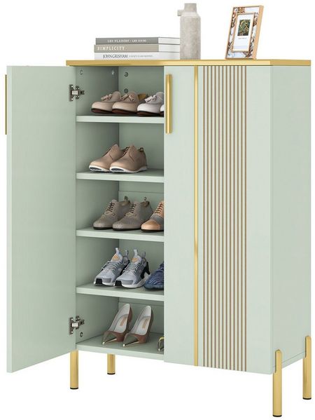 Tribesigns Schuhschrank mit Türen, 6-Tier-Schuh-Lagerung Schrank mit verstellbaren Regalen Bild 5