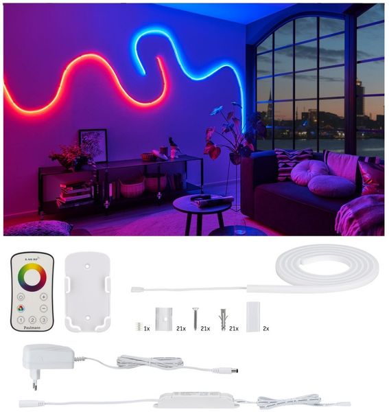 Paulmann No. 70965 MaxLED Flow Basisset 1,5m 13,5W RGB inkl. Fernbedienung
