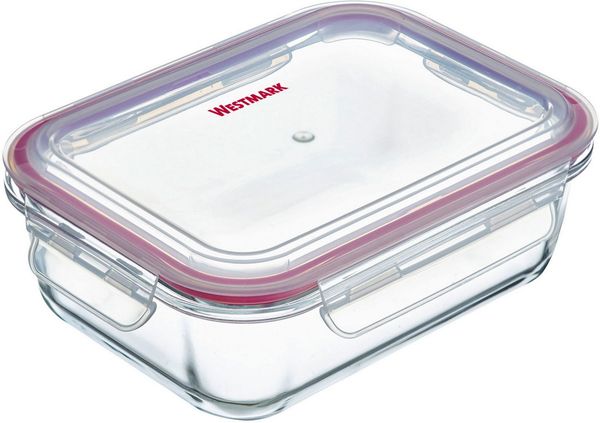 WESTMARK Frischhaltedose Glas-Frischhaltedose, 1520 ml, Borosilikatglas, Polyprophylen (PP), Silikon, (1-tlg), mikrowellen- und ofenfest