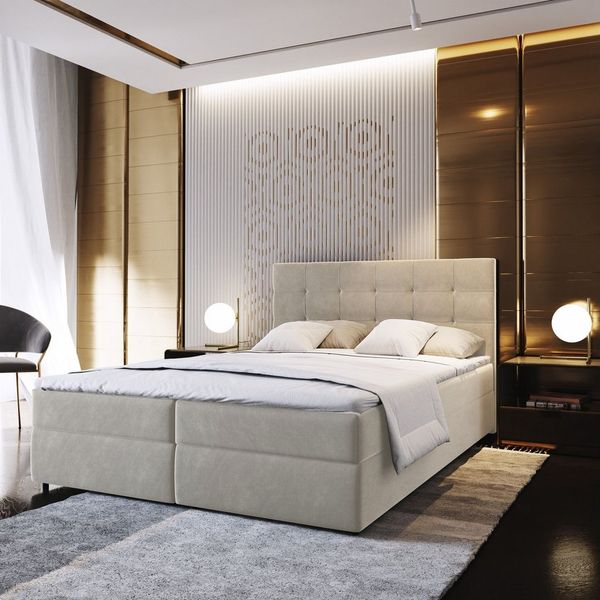 Masseno Boxbett GLOS 180x200 cm mit Bonell Matratze und Topper
