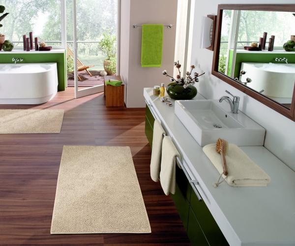 Kleine Wolke Badematte Chrissy, Höhe 10 mm, rutschhemmend beschichtet, beidseitig nutzbar, fußbodenheizungsgeeignet, Baumwolle, rechteckig, Badteppich, Uni Farben